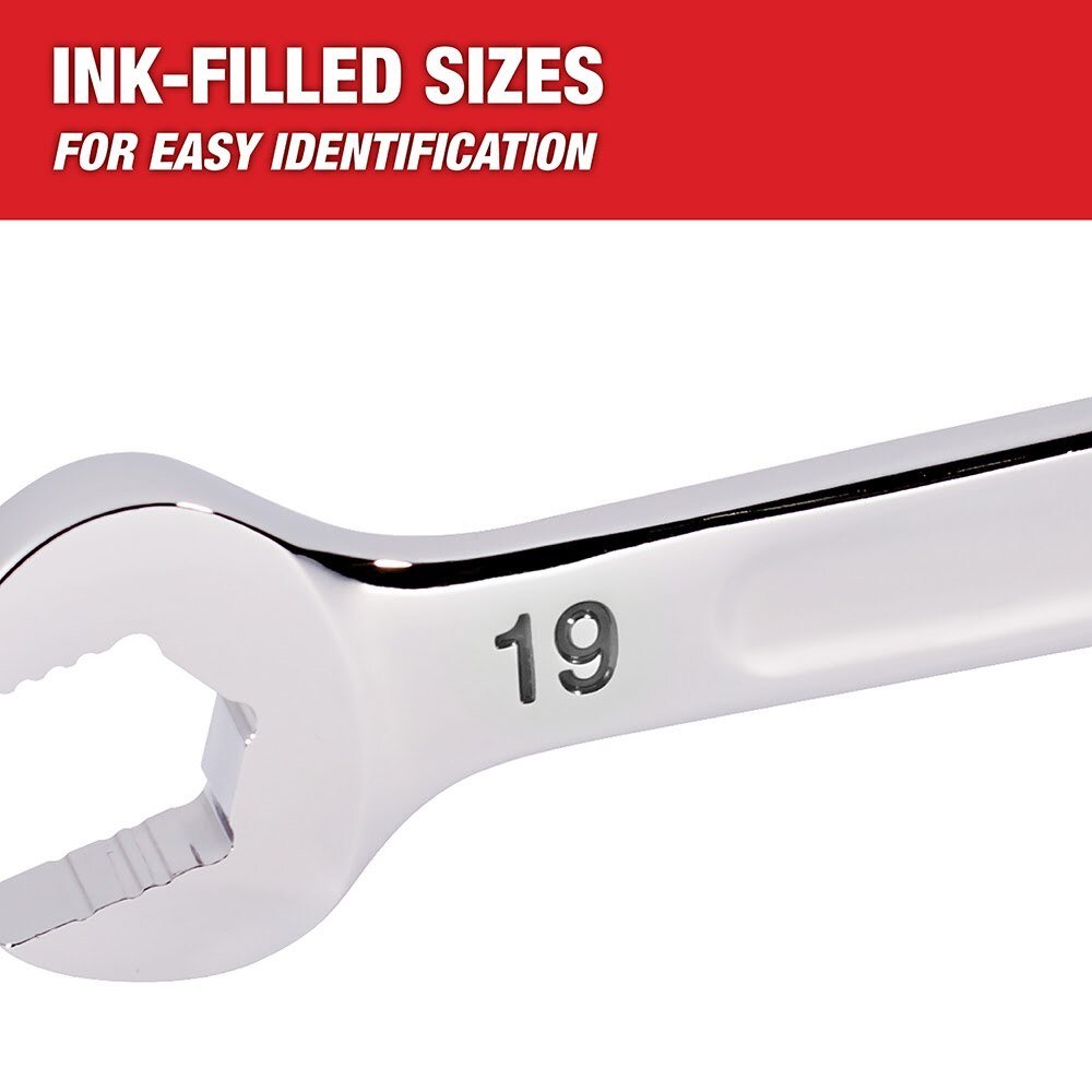 Milwaukee 48-22-9516 15 Piece Ratcheting Combination Wrench Set - Metric - Image 7