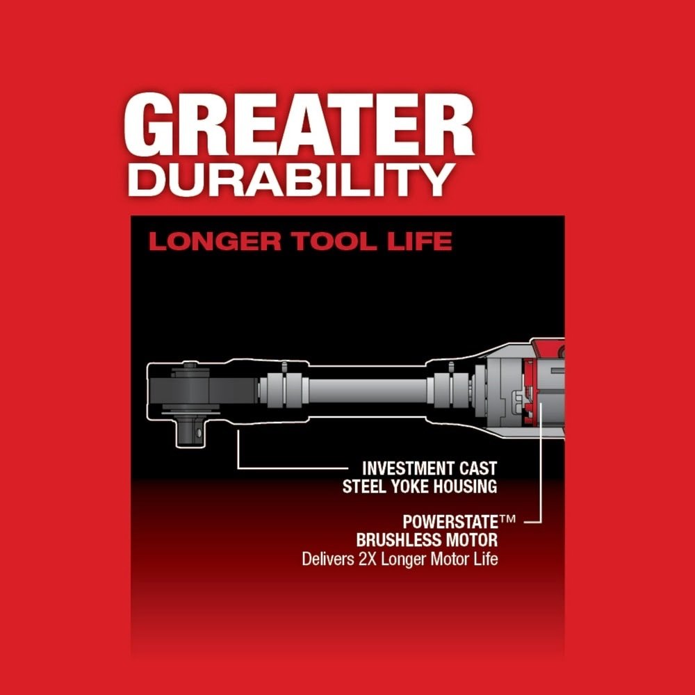 Milwaukee 2560-20 M12 FUEL 3/8" Extended Reach Ratchet, Bare Tool - Image 7