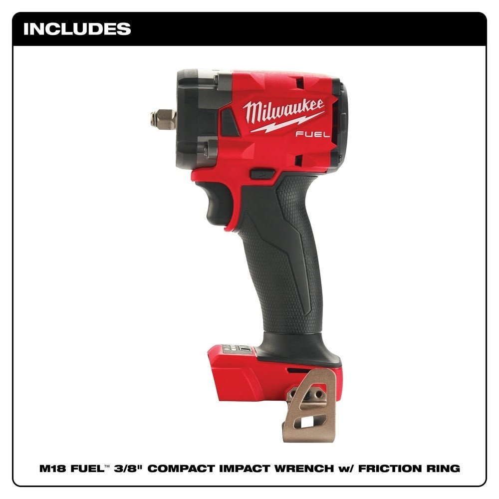 Milwaukee 2854-20 M18 FUEL 3/8" Compact Impact Wrench w/ Friction Ring Bare Tool - Image 2