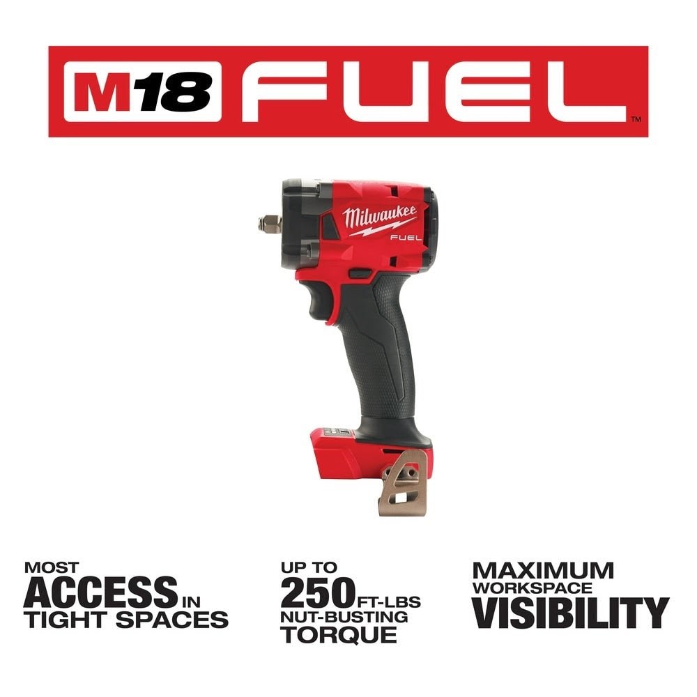 Milwaukee 2854-20 M18 FUEL 3/8" Compact Impact Wrench w/ Friction Ring Bare Tool - Image 3