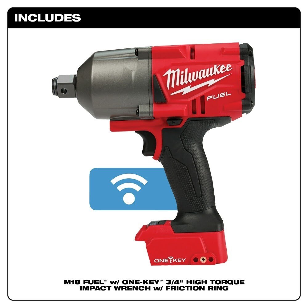 Milwaukee 2864-20 M18 FUEL ONE-KEY High Torque Impact Wrench 3/4" Friction Ring, Bare - Image 2