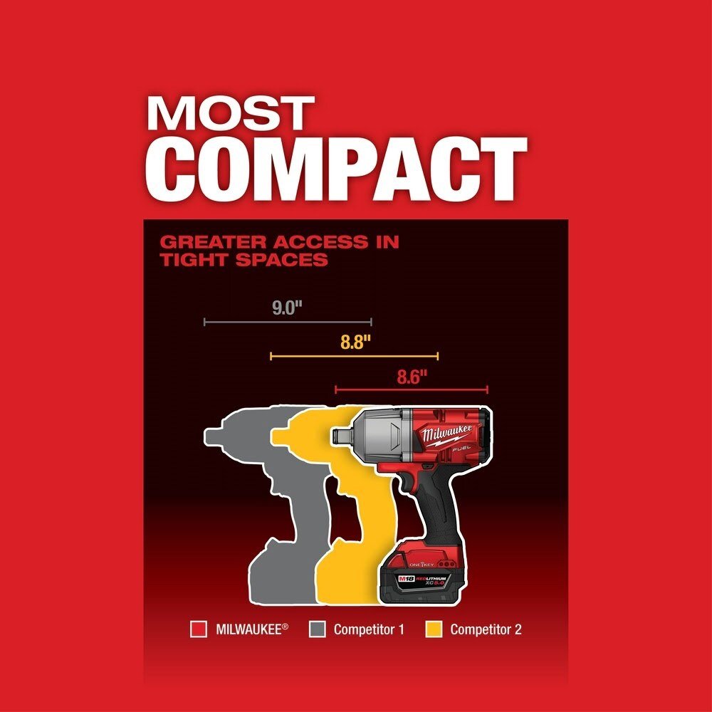 Milwaukee 2864-20 M18 FUEL ONE-KEY High Torque Impact Wrench 3/4" Friction Ring, Bare - Image 6