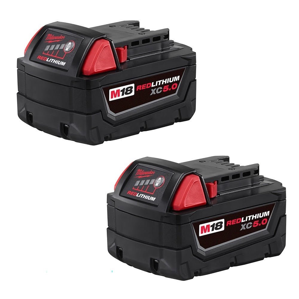 Milwaukee 48-11-1852 M18 REDLITHIUM XC 5.0 Extended Capacity Battery 2 Pack - Image 2