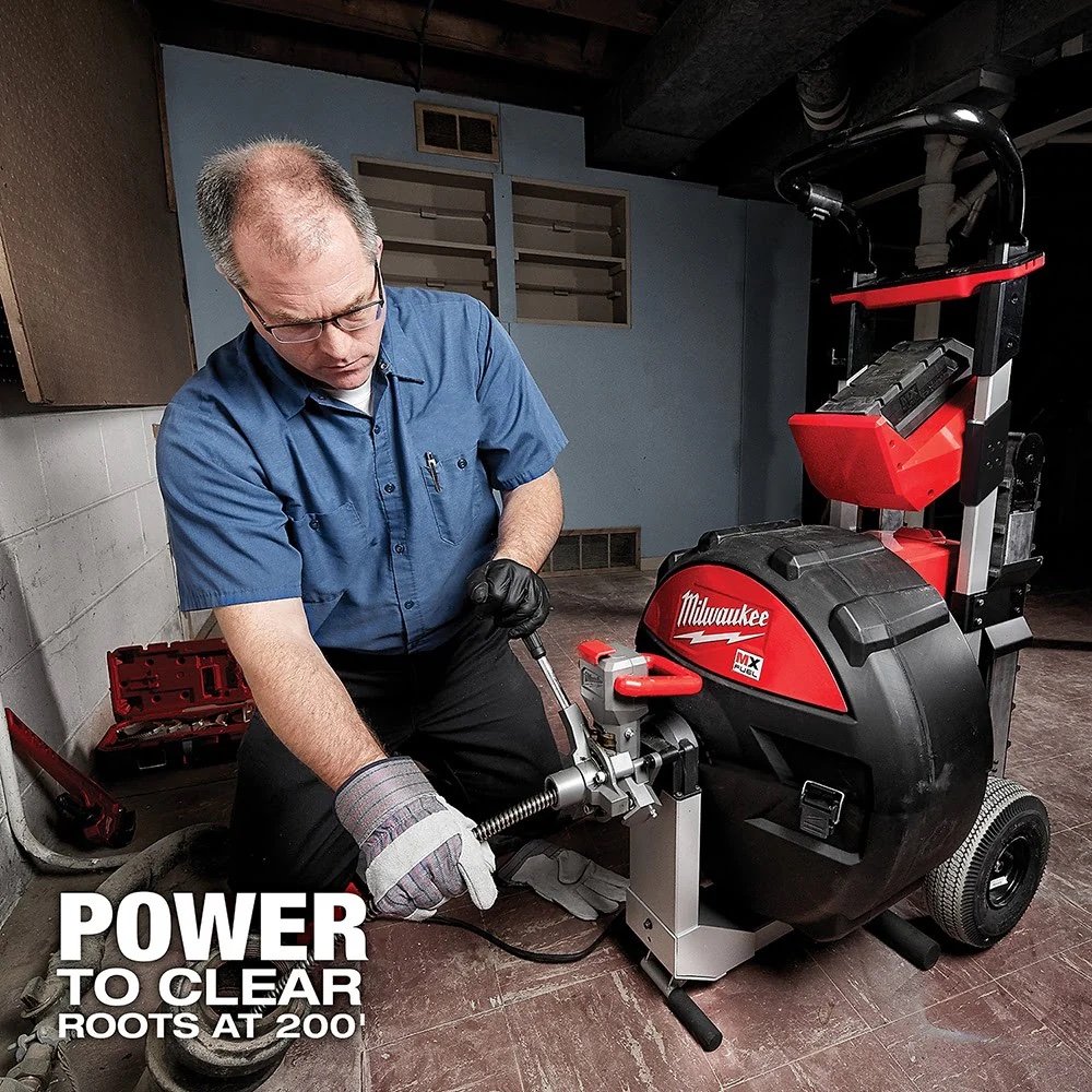 Milwaukee MXF500-1CP MX FUEL Sewer Drum Machine Drain Cleaner Kit w/ Battery - Image 8