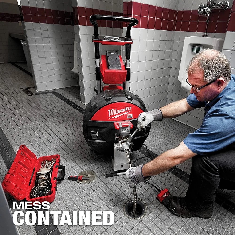 Milwaukee MXF500-1CP MX FUEL Sewer Drum Machine Drain Cleaner Kit w/ Battery - Image 9