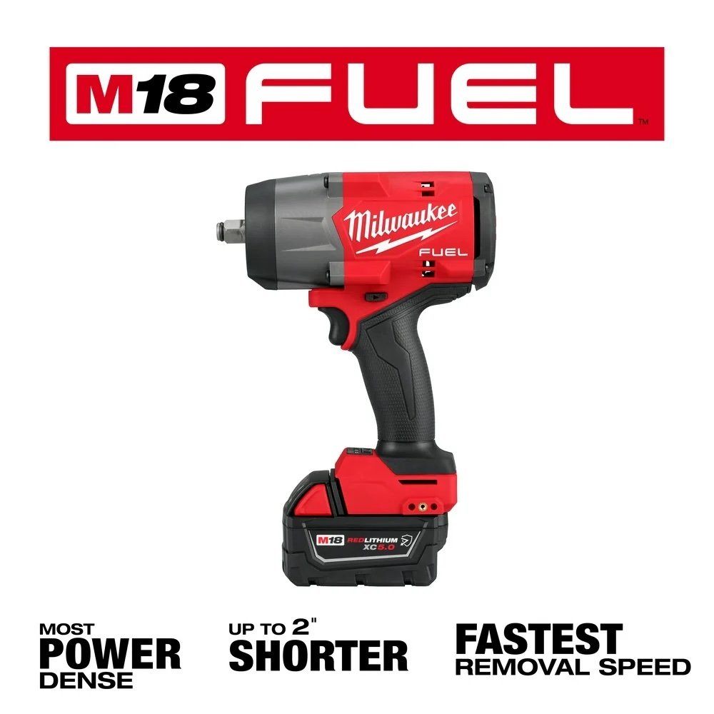 Milwaukee 2967-22GG M18 FUEL 1/2" HTIW w/ Friction Ring & Grease Gun Combo Kit - Image 3