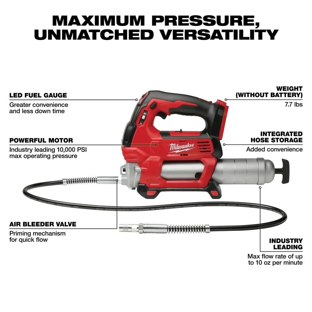 Milwaukee 2967-22GG M18 FUEL 1/2" HTIW w/ Friction Ring & Grease Gun Combo Kit - Image 5