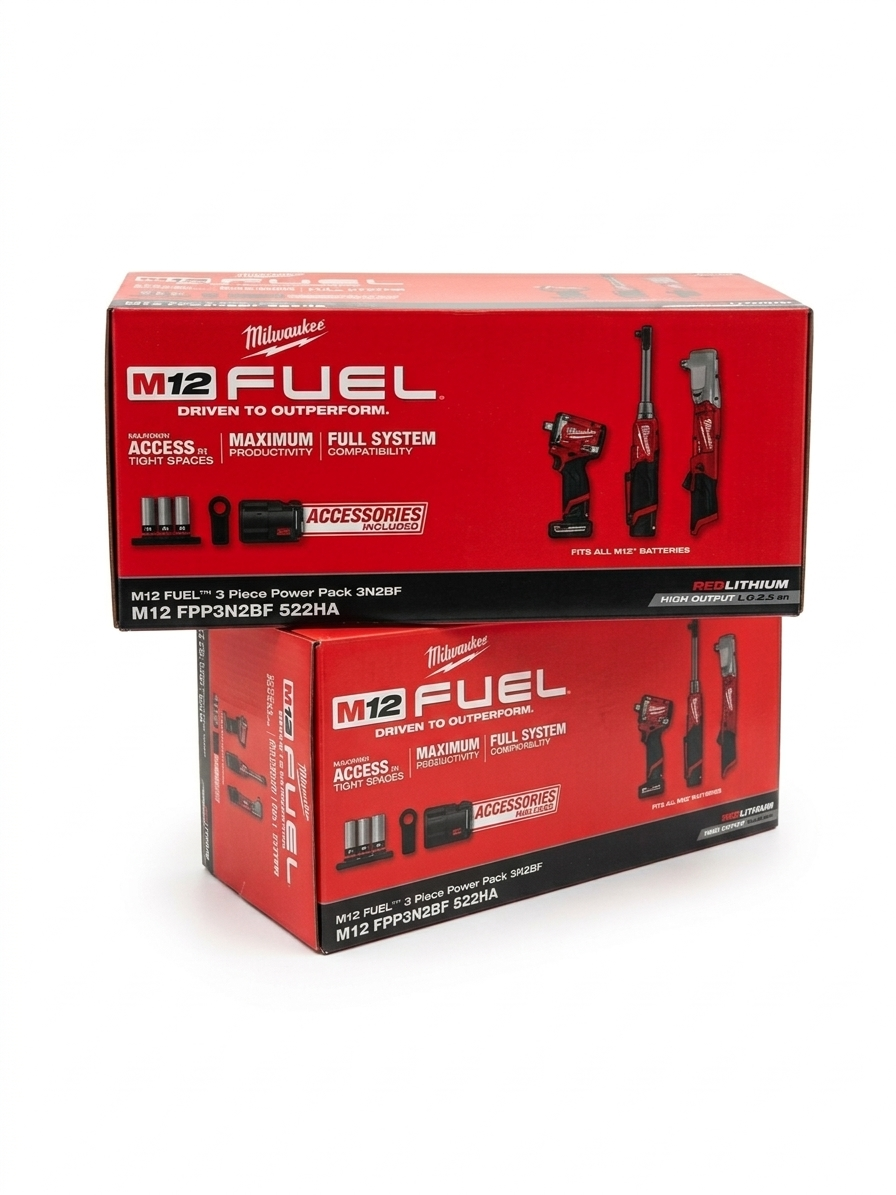 Milwaukee M12 FUEL™ 3 Piece Power Pack – Model 3N2BF (M12 FPP3N2BF 522HA)