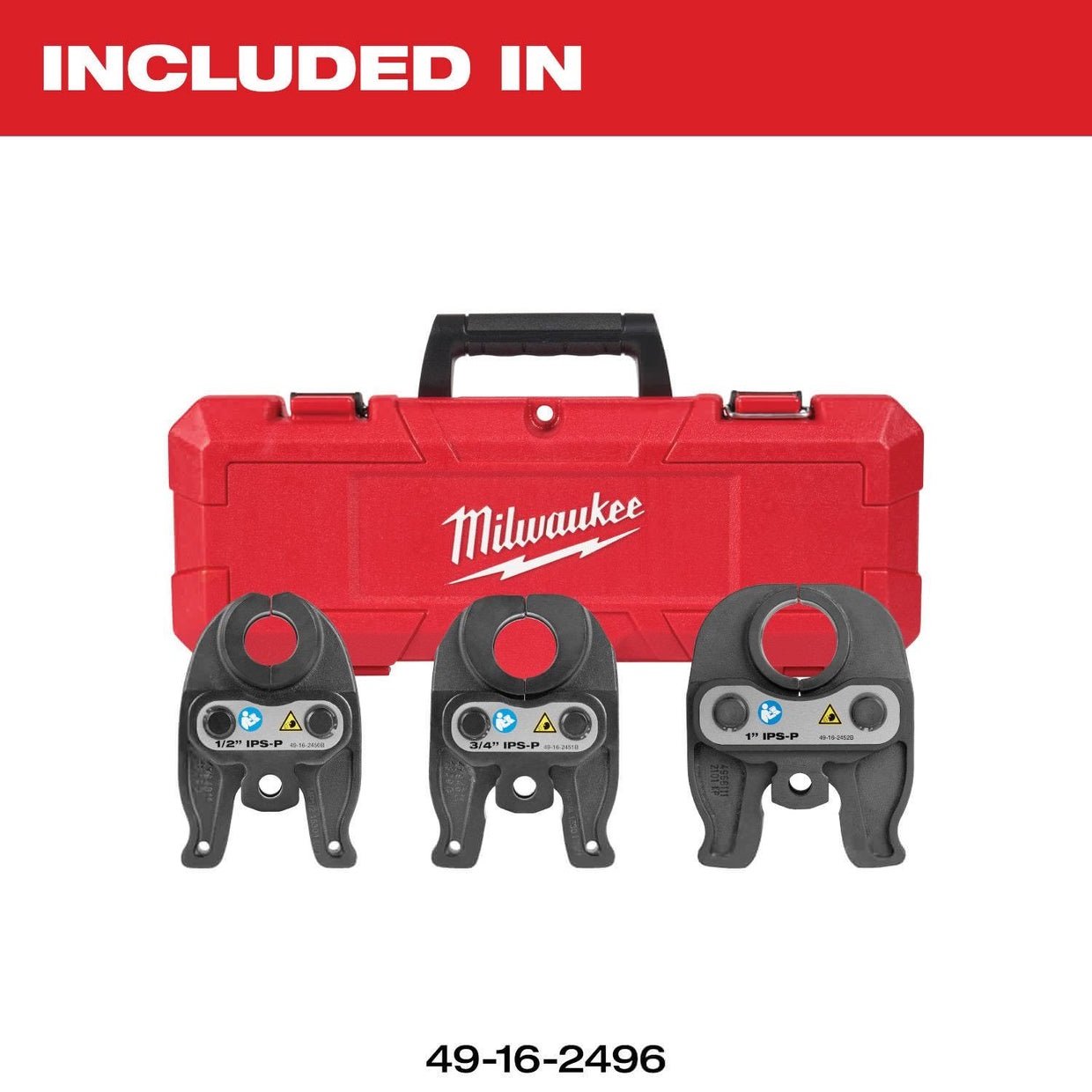 Milwaukee 49-16-2496 1/2-in-1-in IPS-P Press Jaw Kit For M12 FORCE LOGIC Press Tool - Image 2